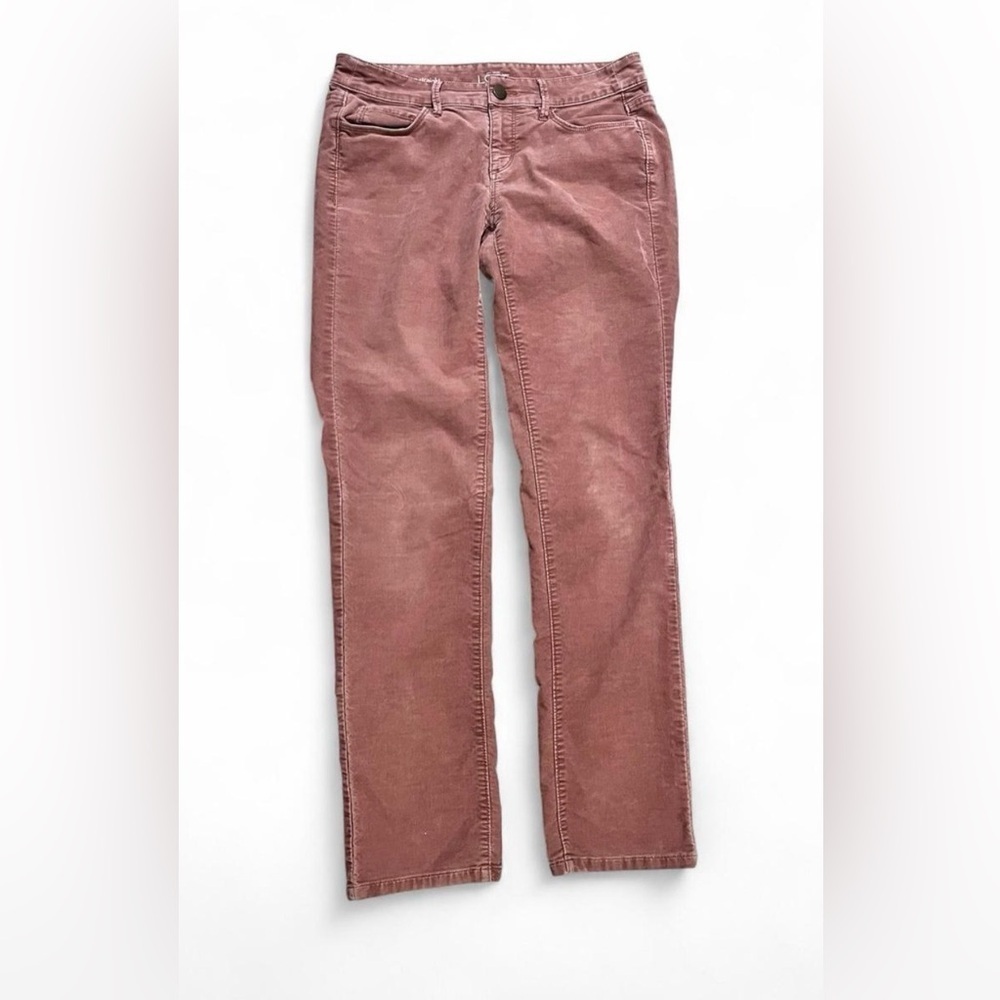 Ann Taylor LOFT Pink Corduroy Straight Leg Trousers Autumn Classic Work